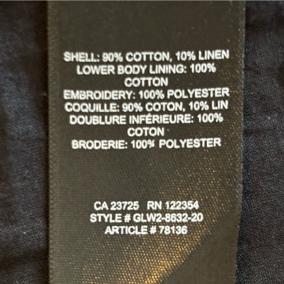 Aritzia Sunday Best Oregold Black Eyelet Cotton Linen Dress XXS - Picture 8 of 15